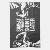 Fitness Gym Workout Bodybuilding Motivierend Geschirrtuch (Vertikal)