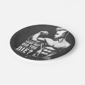 Fitness Gym Workout Bodybuilding Motivierend Pappteller (Schrägansicht)