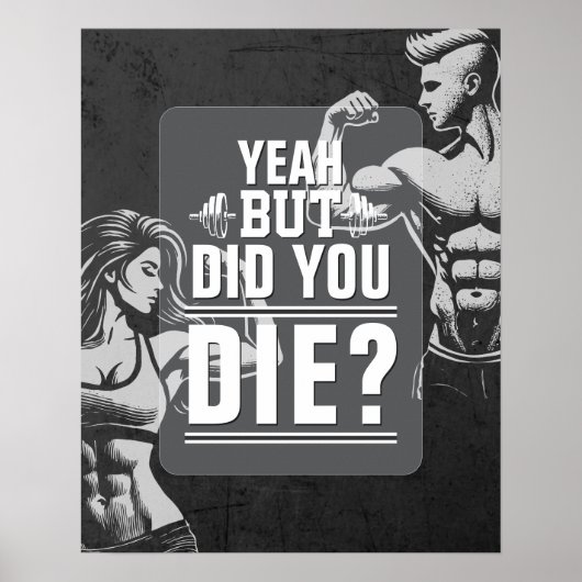 Fitness Gym Workout Bodybuilding Motivierend Poster (Vorne)