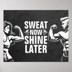 Fitness Gym Workout Bodybuilding Motivierend Poster