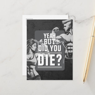 Fitness Gym Workout Bodybuilding Motivierend Postkarte