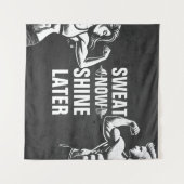 Fitness Gym Workout Bodybuilding Motivierend Wandteppich (Vorderseite (Horizontal))