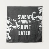 Fitness Gym Workout Bodybuilding Motivierend Wandteppich (Vorderseite)