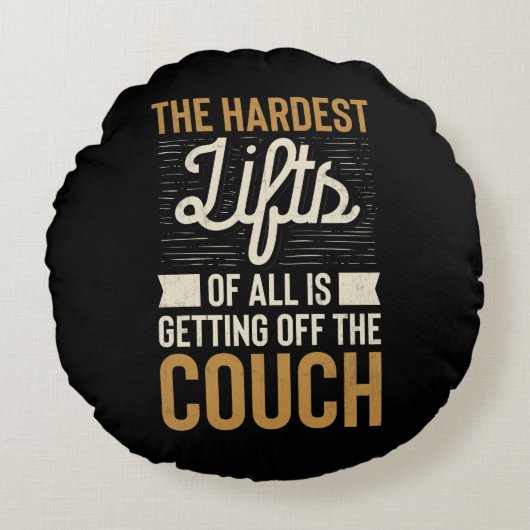 Fitness Gym Workout-Gewichtsanhebung Rundes Kissen (Vorderseite)