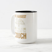 Fitness Gym Workout-Gewichtsanhebung Zweifarbige Tasse (Vorderseite Links)