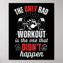 Fitness Gym Workout motivierend Zitat, Übung Poster