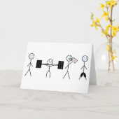 Fitness, Gymnastik, Bodybuilding, lustige Karte tr (Gelbe Blume)