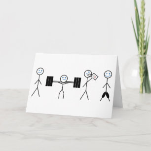 Fitness, Gymnastik, Bodybuilding, lustige Karte tr