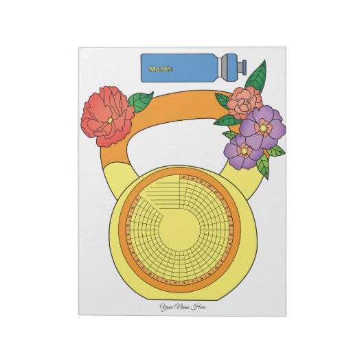 Fitness Habit Tracker-benutzerdefinierter Notepad Notizblock (Rotiert)