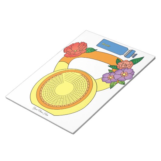 Fitness Habit Tracker-benutzerdefinierter Notepad Notizblock (angewinkelt)