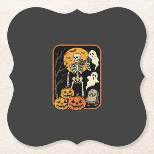 Fitness Halloween Skelett Geist Kürbis Workout D Untersetzer