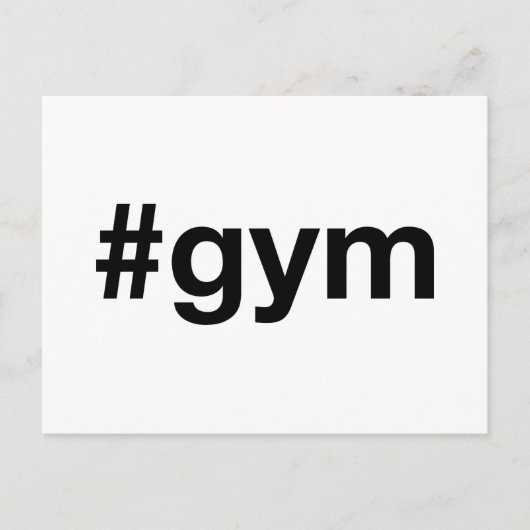 Fitness-Hashtag Postkarte (Vorderseite)