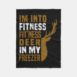 Fitness Hirsch in meinem Freezer Funny Hirsch Jagd Fleecedecke