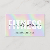 Fitness Holographic Typografy Personal Trainer Visitenkarte (Vorderseite)