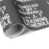 Fitness Husband Triathlon Training Plan Geschenkpapier (Rolleneckpunkt)