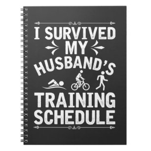 Fitness Husband Triathlon Training Plan Notizblock
