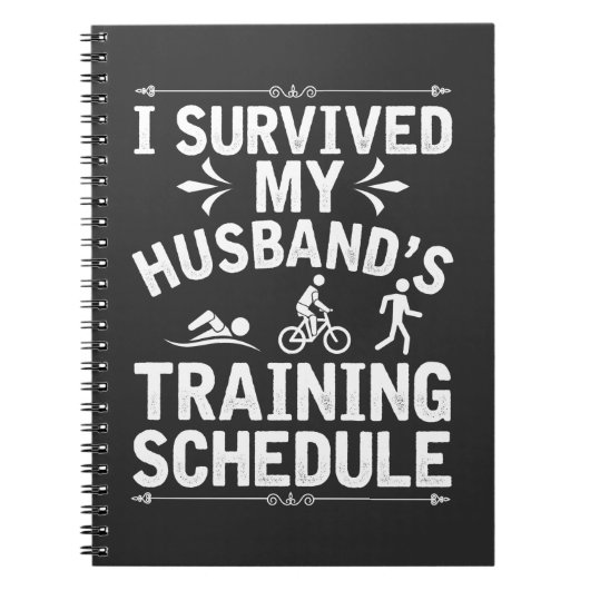 Fitness Husband Triathlon Trainingsplan Notizblock (Vorderseite)