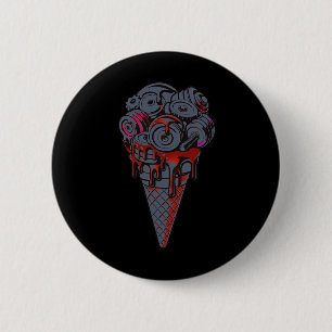 Fitness Ice Creme Cone Dumbell Spaß Button