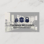 Fitness Icons | Gymnastikkarte Visitenkarte (Vorderseite)