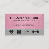 Fitness Icons Visitenkarte (Vorderseite)