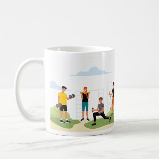 Fitness im Freien Kaffeetasse (Links)