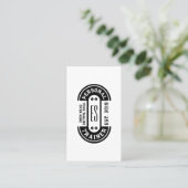 Fitness im Retrostil Visitenkarte (Stehend Vorderseite)