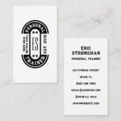 Fitness im Retrostil Visitenkarte (Vorne/Hinten)