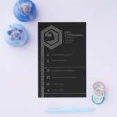 Fitness inspiriert grau und schwarz flyer (Einzeln)