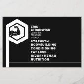 Fitness inspiriert schwarz flyer (Hinten)