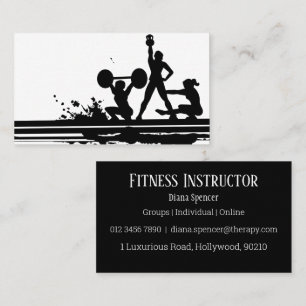 Fitness Instructor Business Card Visitenkarte