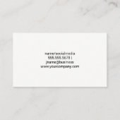 Fitness Instructor | Gewichte | Gym | Dumbell-Logo Visitenkarte (Rückseite)