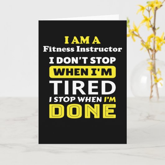 Fitness Instructor Karte (Gelbe Blume)