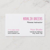 Fitness Instructor, Personal Trainer oder Coach Visitenkarte (Vorderseite)