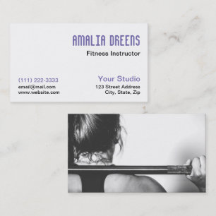 Fitness Instructor, Personal Trainer oder Coach Visitenkarte