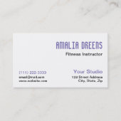 Fitness Instructor, Personal Trainer oder Coach Visitenkarte (Vorderseite)