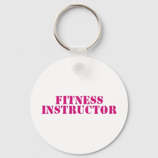 Fitness Instructor/Pink Schlüsselanhänger (Vorderseite)