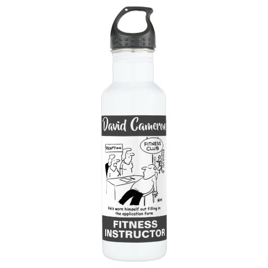 Fitness-Instruktor oder Fitness-Coach Edelstahlflasche (Vorderseite)