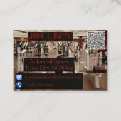 Fitness-Instruktor Premium Kraft Visitenkarte (Rückseite)