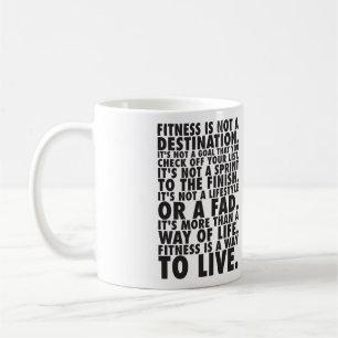 Fitness ist ein Weg zu leben - Workout Motivierend Kaffeetasse