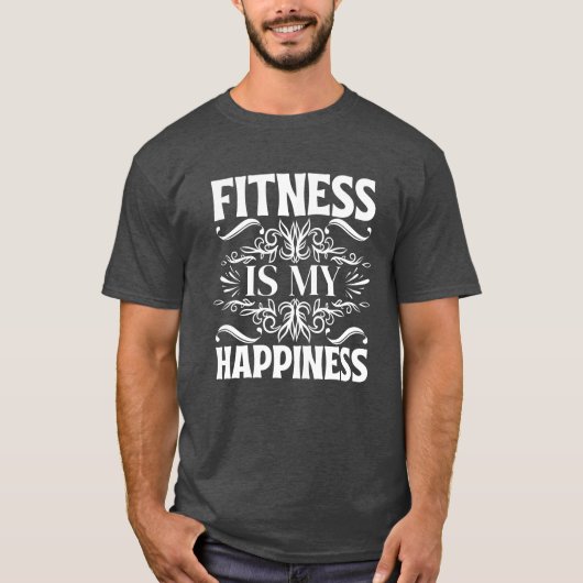 Fitness ist mein Glück T-Shirt (Vorderseite)