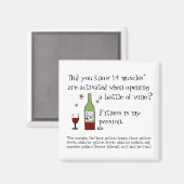 Fitness ist mein leidenschaftliches Weinangebot Magnet (Vorderseite/Rückseite)