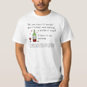 Fitness ist mein leidenschaftliches Weinangebot T-Shirt (Vorderseite)