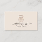 Fitness Ivory Kettlebell Logo Personal Trainer Visitenkarte (Vorderseite)