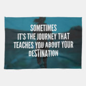 Fitness Journey - Women's Workout Motivierend Küchentuch (Horizontal)