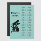 Fitness-Kalender 2026 Magnetkarte (Vorne/Hinten)