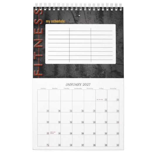 Fitness - Kalender klein (Jan 2027)