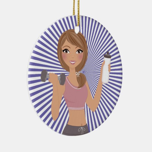 Fitness! Keramik Ornament (Rechts)