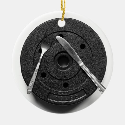 Fitness Keramik Ornament (Vorne)
