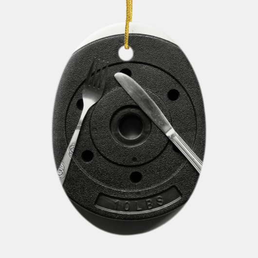 Fitness Keramik Ornament (Vorne)