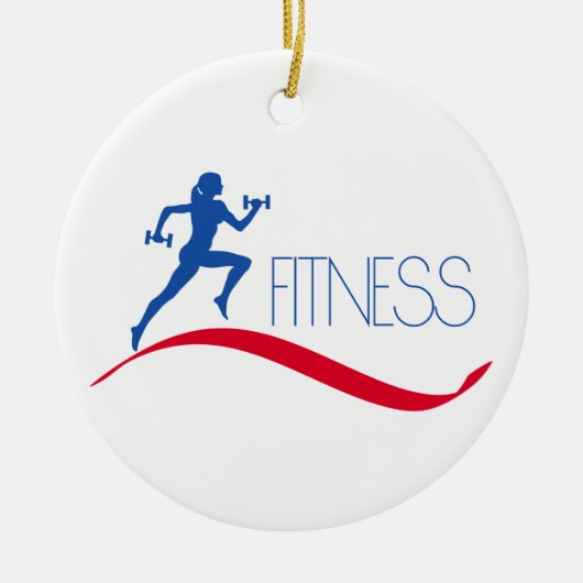 Fitness Keramik Ornament (Vorne)
